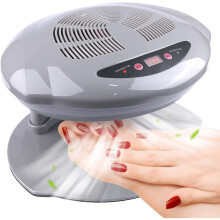 (Grey) Nail Dryer, Hot & Cold Air Nail Dryer Warm-Cool Nail Polis Drying, Fan Manicure Tool Nail Varnish Dryer Machine Nail Polish Dryer