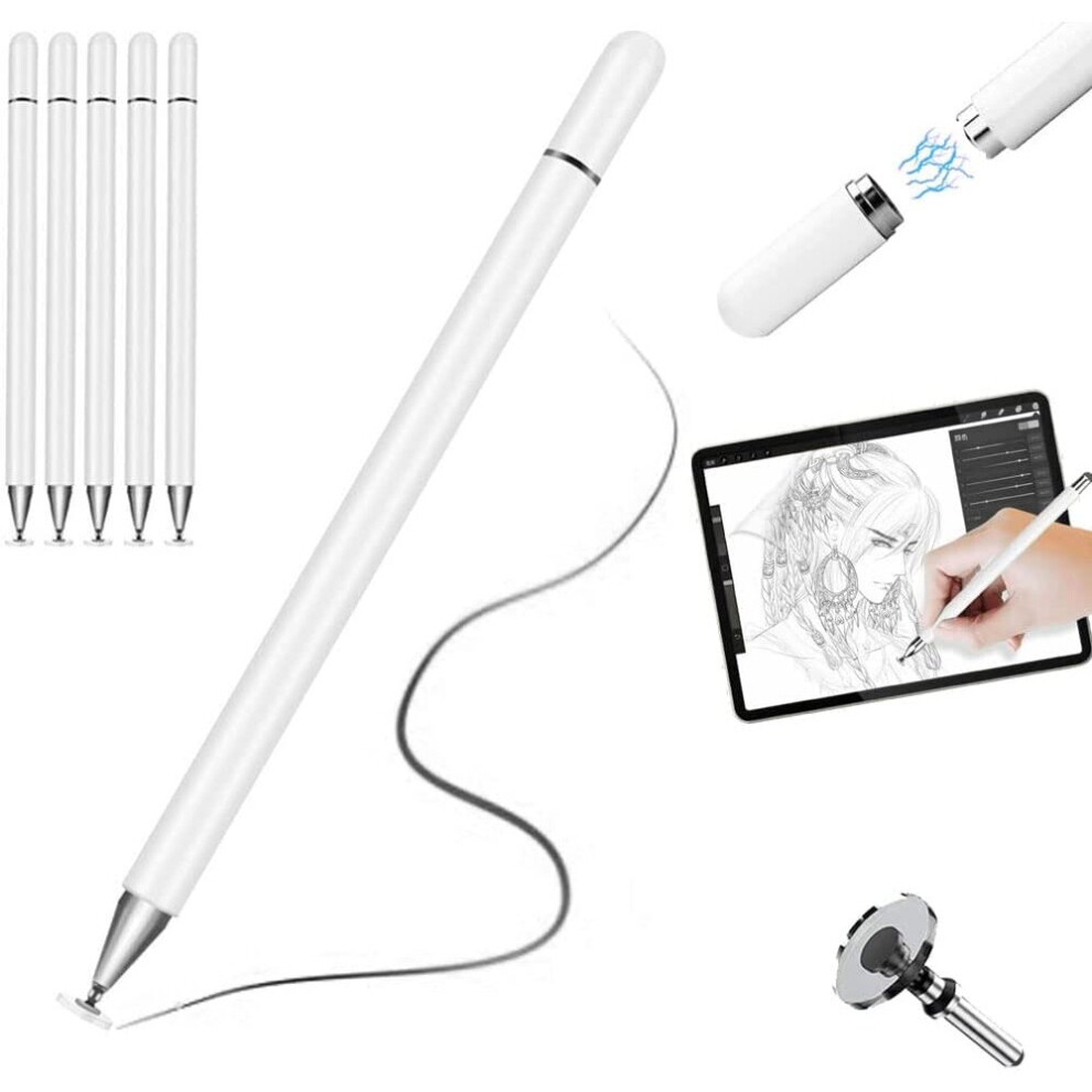 Stylus Pen for Touch Screens High Sensitivity Universal Capacitive Disc iPad Pencil for iPad 10.2" / Mini / Pro Tablet iPhone Smartphones Samsung Tab