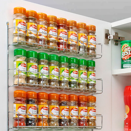 NEO 3 Tier Spice Rack For Kitchen Door Cupboard or Wall 1