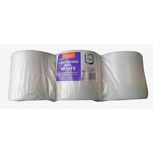 White Centrefeed Rolls 2ply 110M (Pack of 1) 2