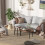 2 Nesting Set Large  Oval Coffee Table Nest Wood 4