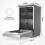 Dellonda Baridi 45cm Slimline Freestanding Dishwasher, 10 Place Settings, 8 Programs, LED Display, Silver - DH166 5