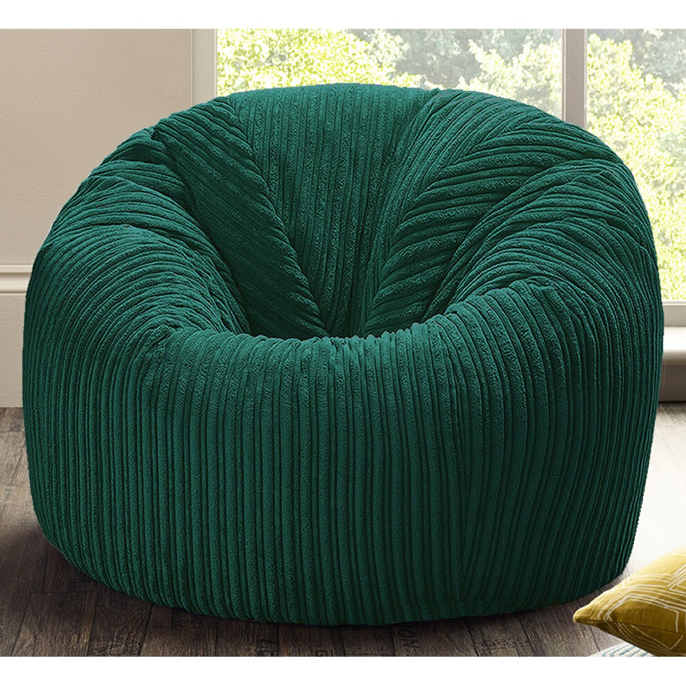 (Teal) Childrens Jumbo Cord Beanbag Chair Cord Beanbags Plush Jumbo Cord Bean bags Ready Filled