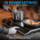Dellonda Baridi Portable Induction Hob: Two Zone, 2800W, 10 Power Settings, Timer Function, Black - DH146 4