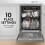Dellonda Baridi 45cm Slimline Freestanding Dishwasher, 10 Place Settings, 8 Programs, LED Display, Silver - DH166 4