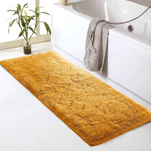 (Yellow Ochre, 60cm x 220cm (2ft x 7ft 3")_Runner) Shaggy Thick Large Rugs Living Room Area Outdoor Indoor Non Slip Kitchen Runner Rugs