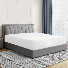 (Single, White) Fitted Bed Sheets Poly Cotton Single Double King