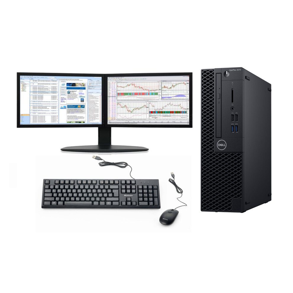 Fcs Dual 22" Monitor Screen Office Home Pc Bundle 6Th Gen 16Gb 480 Ssd 5060908884329