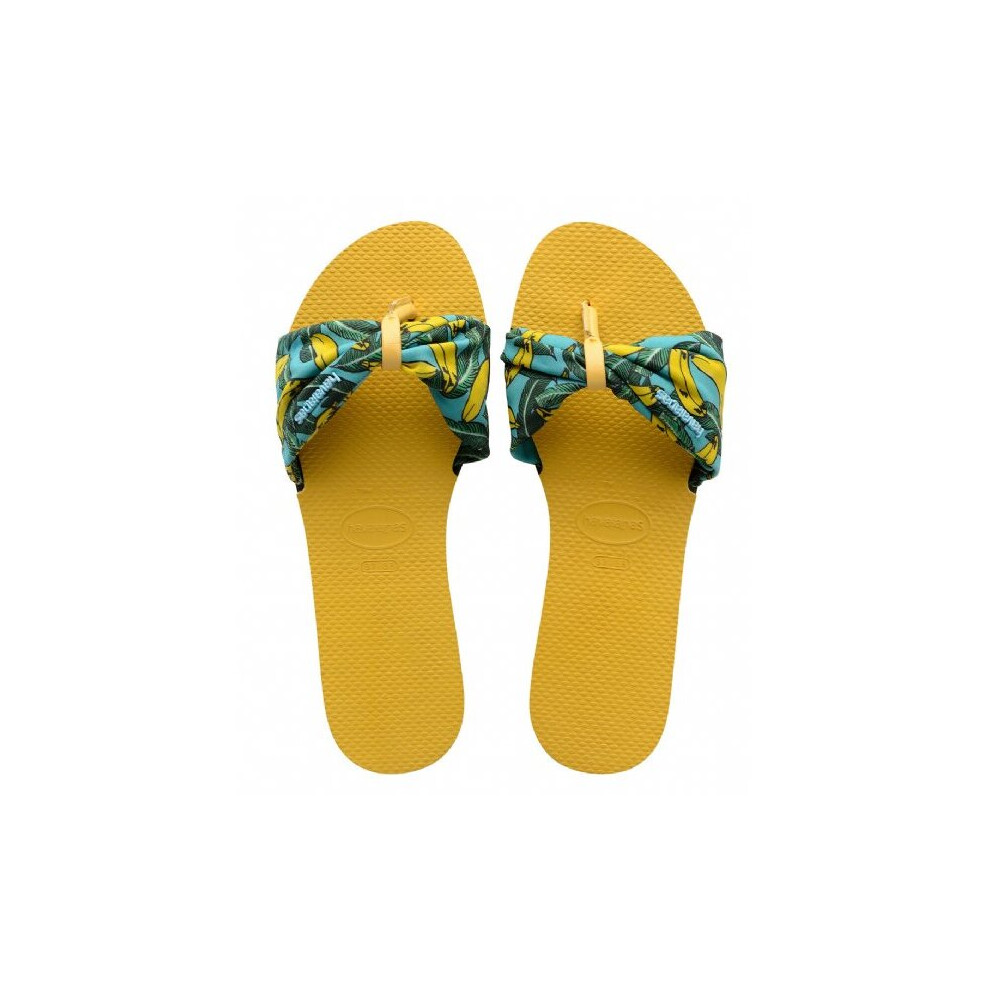 (35/36 UK3-4) HAVAIANAS FLIP FLOP YOU SAINT TROPEZ GOLD YELLOW