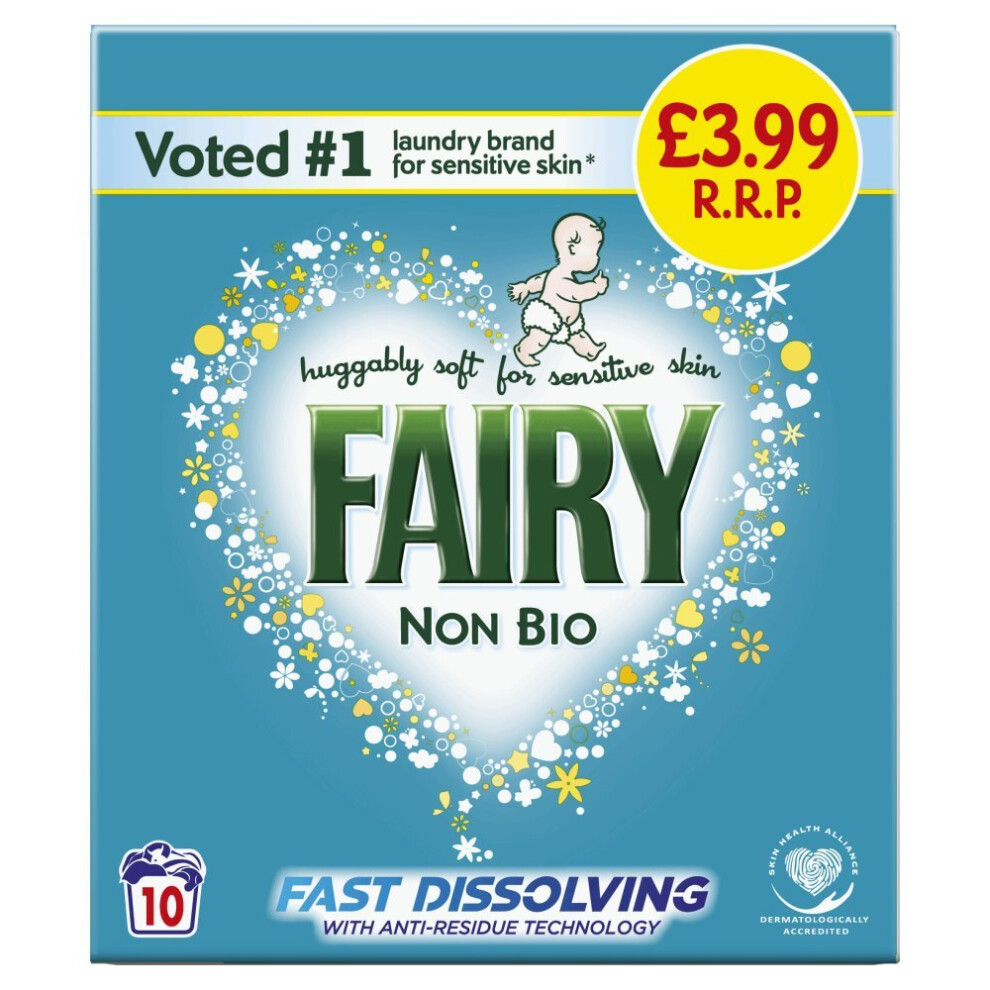 Fairy Non Bio Washing Powder 10 Washes 650g (Pack of 6)