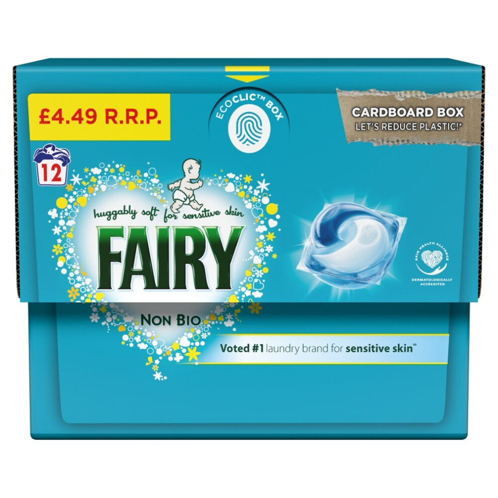 Fairy Non Bio PODS Washing Capsules 12x5g (Pack of 4)