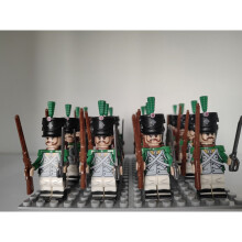 (Type 4) 16pcs Napoleonic War Building Block Figures Swiss Dutch Italian Cavalry Light Infantry Toys