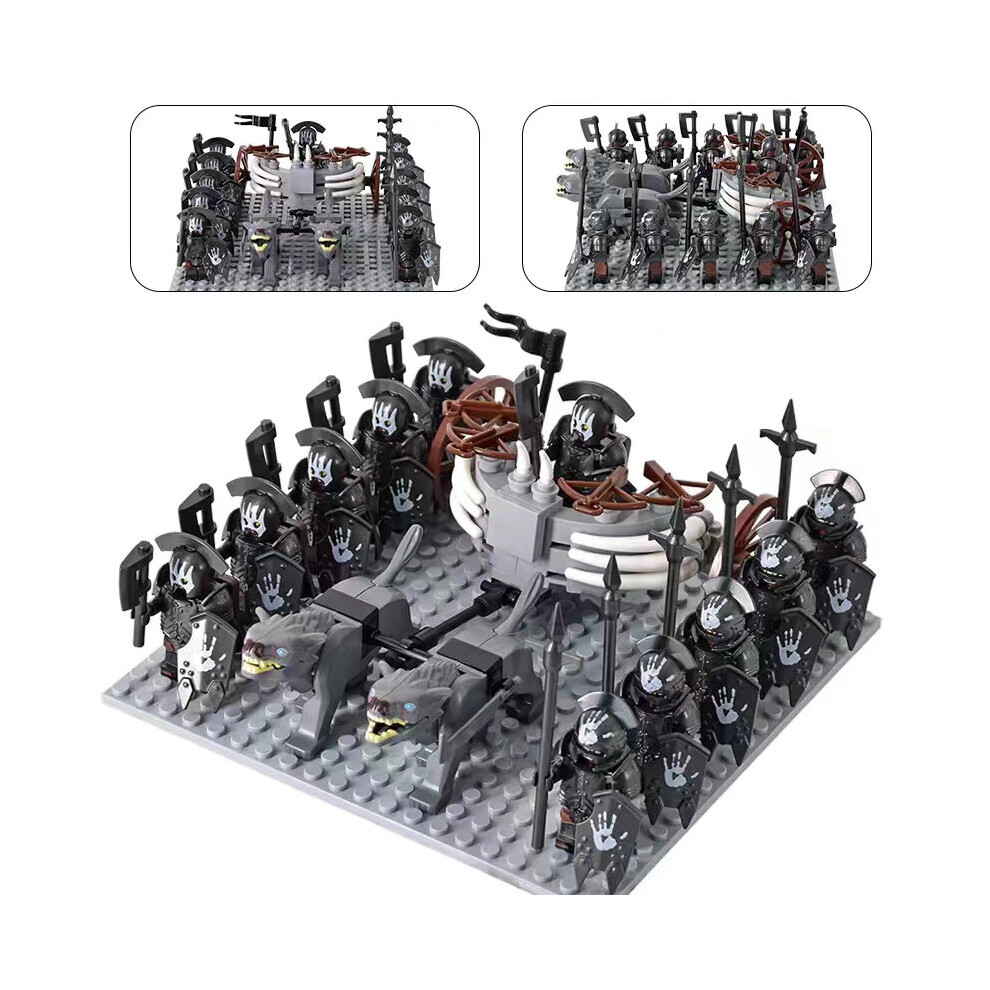 Photos - Action Figures / Transformers Lord of the Rings Figures Orc Soldiers Raider Vargr Wolf Mount Knights Building Blocks Bricks Toys f(Orc Chariot Phalanx 2)