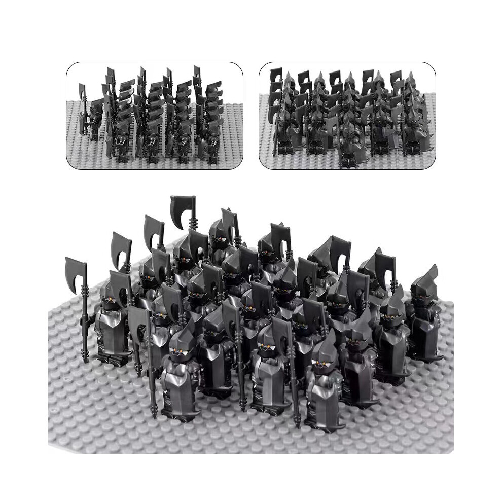 (Orcs 2) 21pcs Lord Of The Rings Army Orcs Building Blocks People Armored Military Battlefield Combination Toys