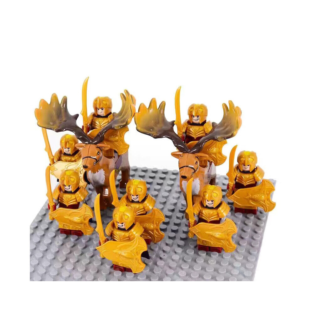 Photos - Construction Toy  Lord of the Rings Mithril Elf Guard Warrior Riding Big Horn Deer Lord of the Rings Legion Assembl(Elves Big Horned Deer 14)