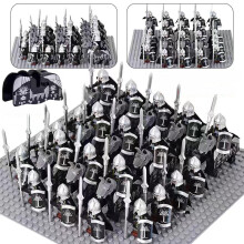 (Shield Gunner + Warhorse) Lord of the Rings Rohan Royal Guards Soldiers Archers Cavalry Legion War Horse Figures Assembled Building Blocks Toys