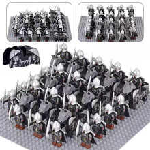 (Archer + Warhorse) Lord of the Rings Rohan Royal Guards Soldiers Archers Cavalry Legion War Horse Figures Assembled Building Blocks Toys