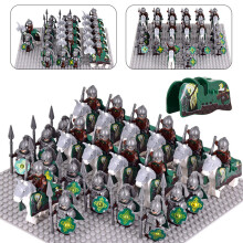 (Archer + Cavalry + Horse) Lord of the Rings Rohan Royal Guards Soldiers Archers Cavalry Legion War Horse Figures Assembled Building Blocks Toys