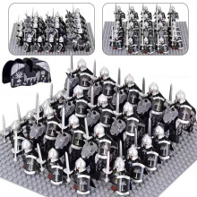 (Shield Swordsman + War Horse) Lord of the Rings Rohan Royal Guards Soldiers Archers Cavalry Legion War Horse Figures Assembled Building Blocks Toys