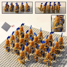 (Golden kingdom knight) 21PCS of Medieval Ancient Legion Castle Minifigures Scene Battle Soldiers Knights Assembly Blocks Toys