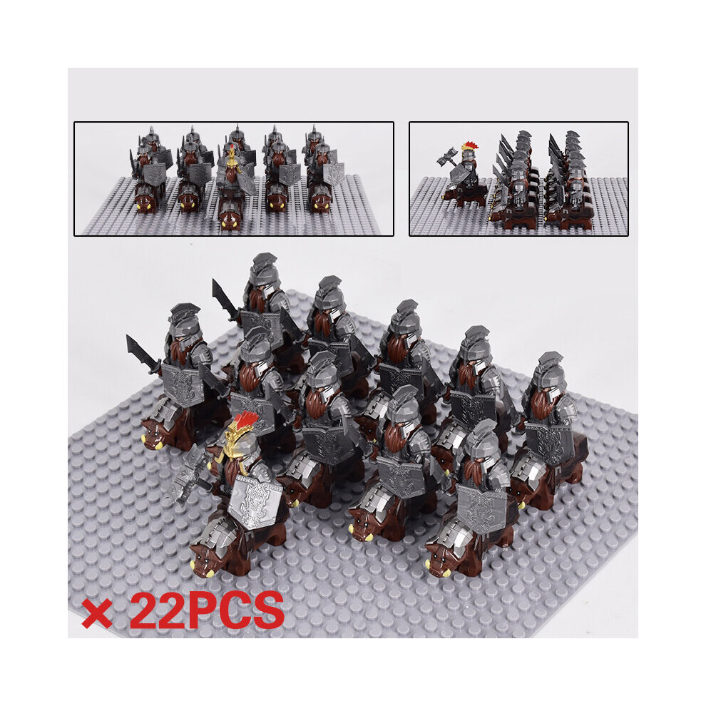 Photos - Action Figures / Transformers Lord of the Rings Army Dwarf Race Building Block Man Armor Military Battlefield Combination Toys(Dwarf + Wild Boar 2)