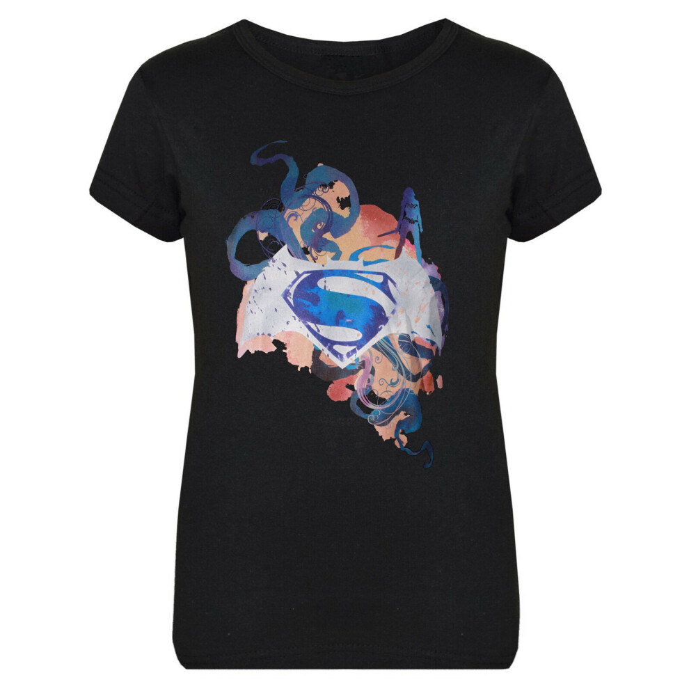 DC Comics "DC Universe" Girls T-Shirt [Kids Large] Black