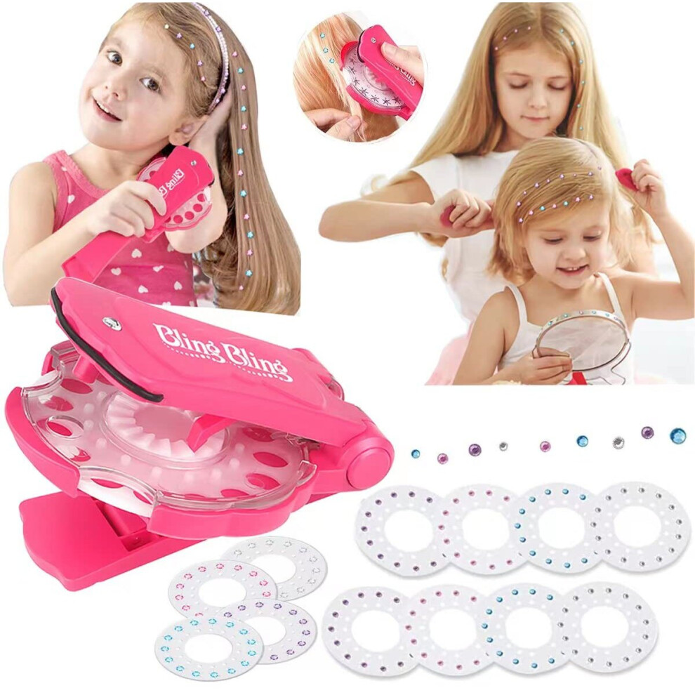 Misscc Hair Gem Stamper, Hair Bedazzler Kit With Rhinestones, Quick Hair Gems Machine