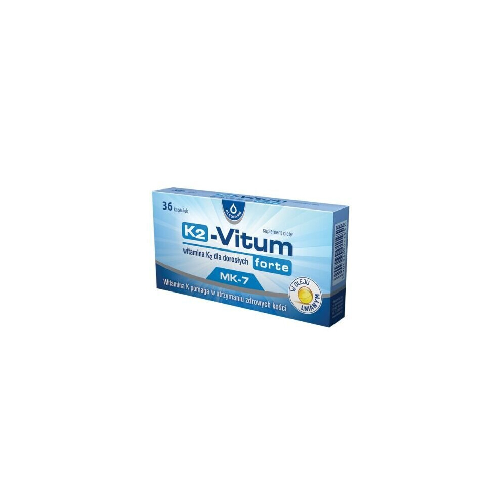Oleofarm K2-Vitum Forte Vitamin K2 For Adults - 36Capsules