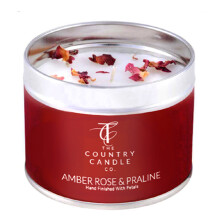 The Country Candle Company Pastels Candle in a Tin - Amber Rose & Praline