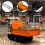 T-Mech Mini Dumper Tracked Power Barrow Petrol Transporter 300kg Drop Side Skip 196cc 2
