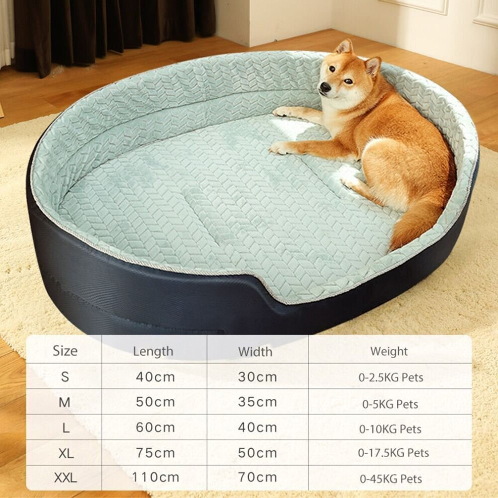 (  Blue, M) Pet Dog Bed Warm Cushion for S/Medium Large Dogs Sleeping Beds