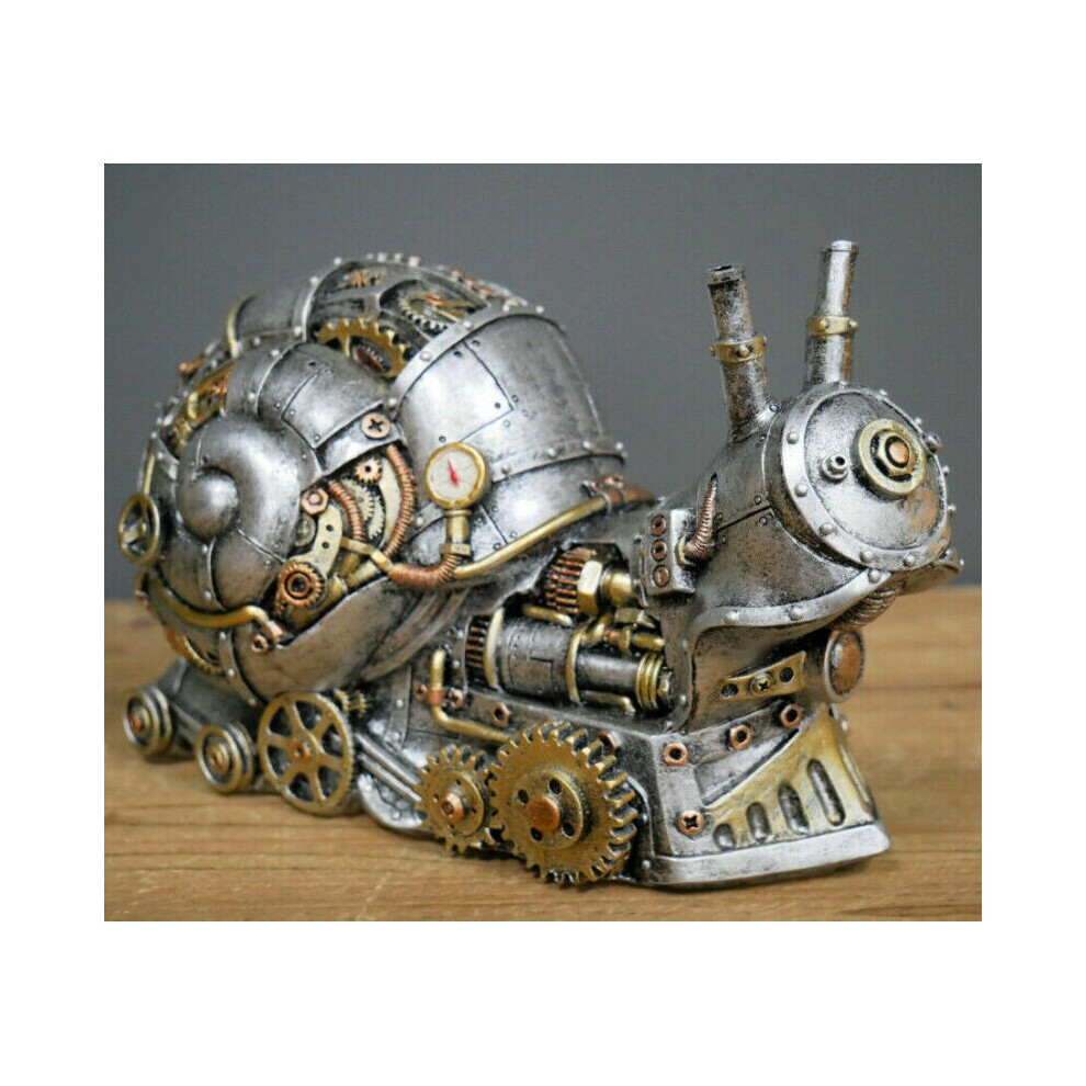 (  Steampunk Snail) Steampunk Animal Industrial Silver Gothic Daschund Sausage Dog Table Ornament