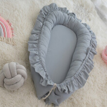 ( Blue Green) Newborn Baby Pod Nest Ruffle Cocoon Bed Sleep Cushion Sleeping Mat