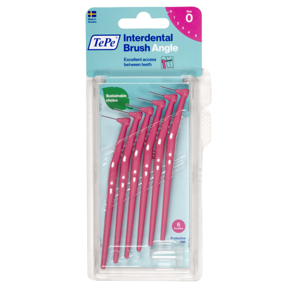 Tepe Angle Brush 0.4mm Pink (6 brushes per pack)