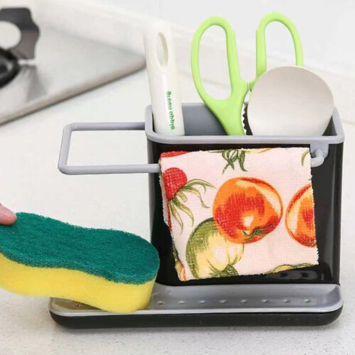 Living And Home Kitchen Sponge Cloth Holder Sink Caddy Organiser 1
