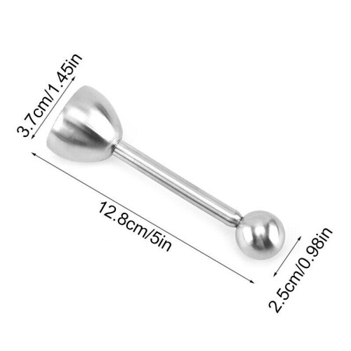 Stainless Steel Boiled Egg Topper Shell Top Cutter Knocker Opener Kitchen 1