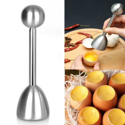 Stainless Steel Boiled Egg Topper Shell Top Cutter Knocker Opener Kitchen 2