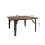 Living And Home (Brown) Square 70cm Wooden Folding Coffee Table 3