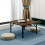 Living And Home (Brown) Square 70cm Wooden Folding Coffee Table 1