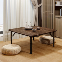 (Brown) Square 80cm Wooden Folding Coffee Table