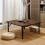Living And Home (Brown) Square 80cm Wooden Folding Coffee Table 1