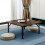 Living And Home (Brown) Square 80cm Wooden Folding Coffee Table 2