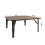 Living And Home (Brown) Square 80cm Wooden Folding Coffee Table 3