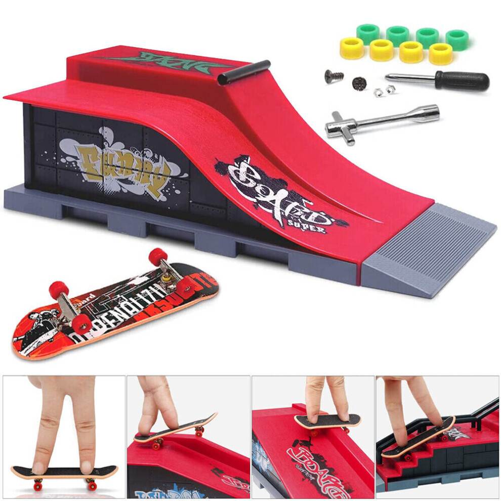 Finger Skateboard Ramp Set, Mini Fingerboard Kids Table Deck Kids Toys