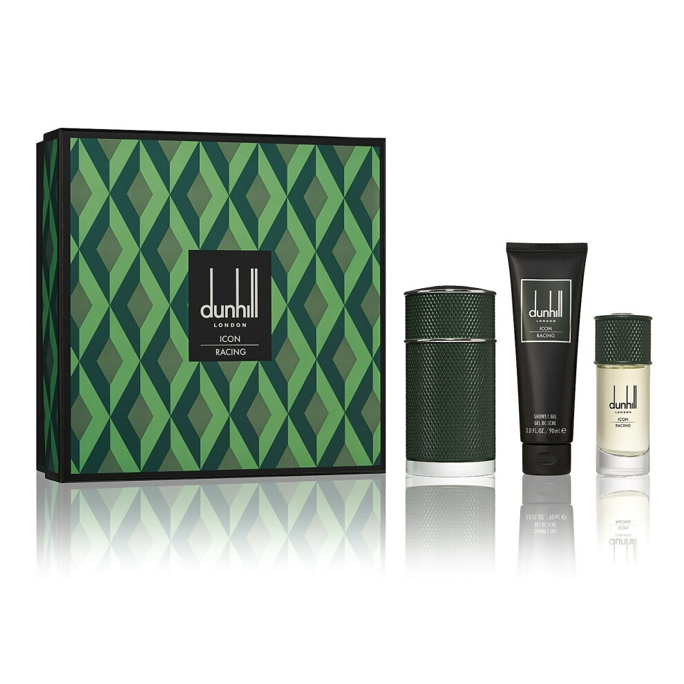 Dunhill Icon Racing Gift Set; 100ml + 30ml EDP Spray & 90ml Shower Gel