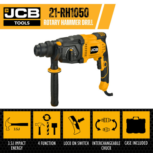 JCB JCB 1050W SDS PLUS ROTARY HAMMER DRILL  21-RH1050 1