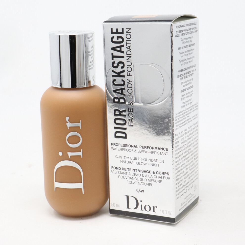 (4.5 Warm) Dior Backstage Face & Body Foundation  1.6oz/50ml New With Box