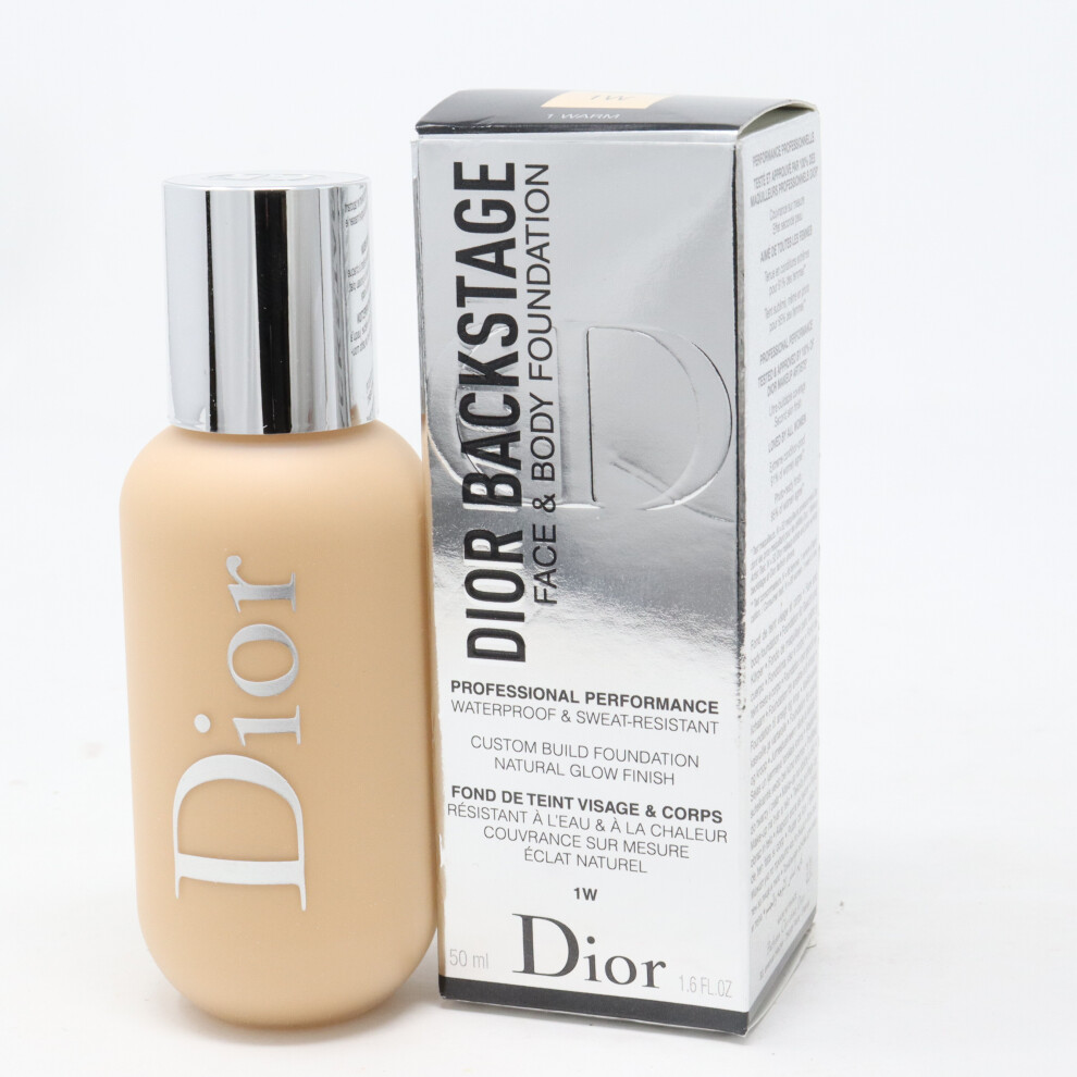 (1 Warm) Dior Backstage Face & Body Foundation  1.6oz/50ml New With Box