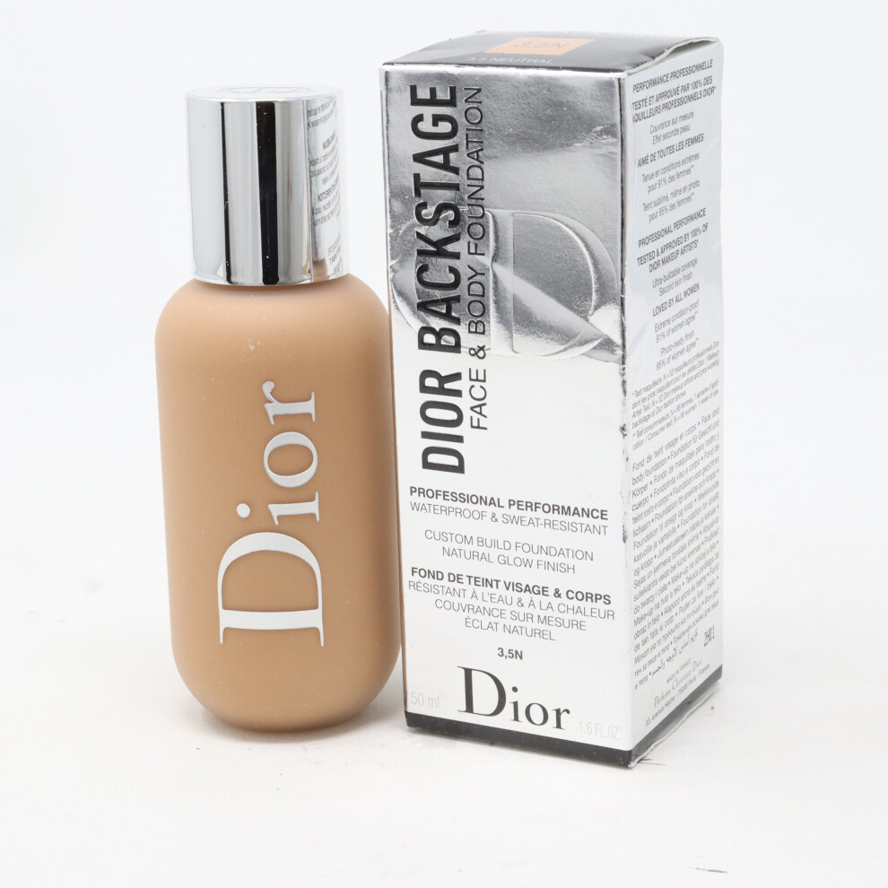 (3.5 Neutral) Dior Backstage Face & Body Foundation  1.6oz/50ml New With Box