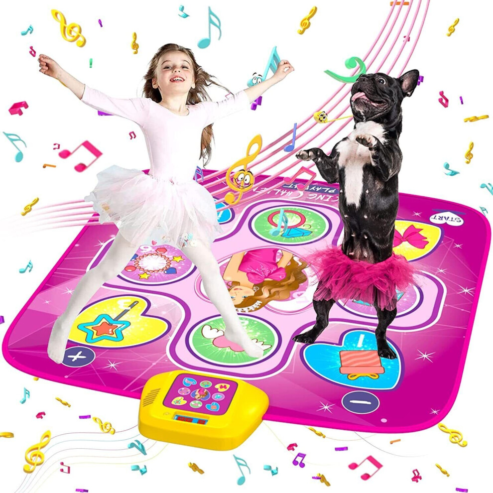 Dance Mat Toys for Girls Play Mat with LED Lights Dance Game Pad Toy